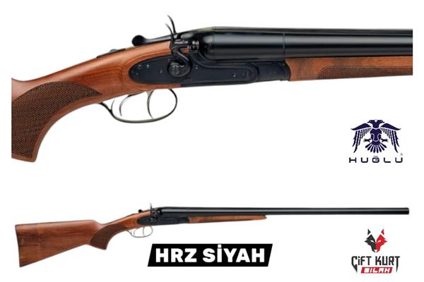 Huğlu HRZ 12 Çifte Tetik Tırnaklı Horuzlu Çakmaklı Siyah Av Tüfeği